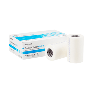 McKesson Silk-Like Cloth Medical Tape, 3 Inch x 10 Yard, White | Quantity - 1x BX