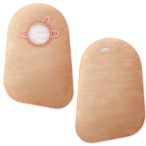 New Image™ 2-Piece Beige Ostomy Pouch, Pre-cut to Fit 70 Stomas, Blue | Quantity - 1x BX