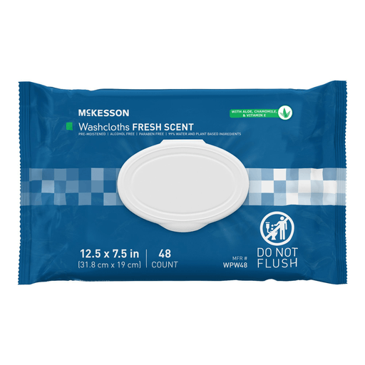 McKesson® Fresh Scent Washcloths, 48 ct. | Quantity - 1x CS