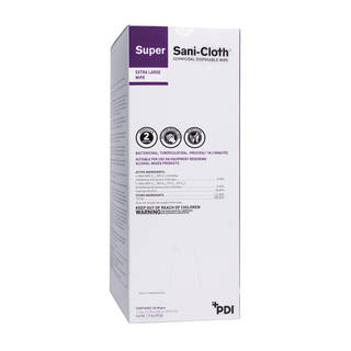 Super Sani-Cloth® Extra Large Germicidal Disinfectant Wipes, Individual Packets | Quantity - 1x CS