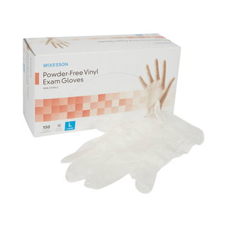 McKesson Vinyl Exam Glove, Large, Clear | Quantity - 1x BX