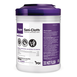 Super Sani-Cloth® Large Germicidal Disinfectant Wipes, Canister, 160 ct. | Quantity - 1x CN