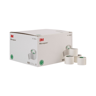 3M™ Micropore™ Paper Medical Tape, 1 Inch x 1-1/2 Yard, White | Quantity - 1x CS