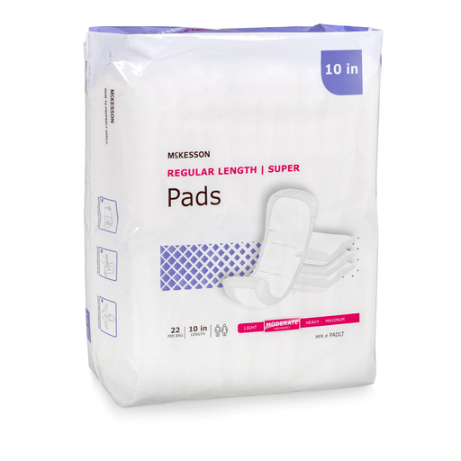 McKesson Super Moderate Absorbency Bladder Control Pad, 10-Inch Length | Quantity - 1x CS