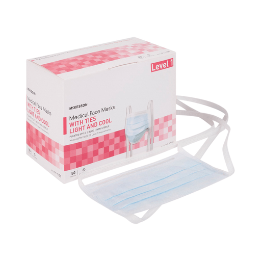 McKesson Classic Style Light & Cool Surgical Mask, Blue | Quantity - 1x BX