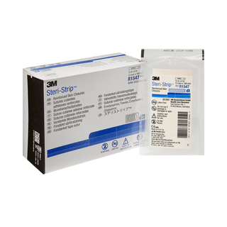 3M Steri-Strip Skin Closure Strips, 1/2 x 4 inch, Reinforced Strip, White | Quantity - 1x PK