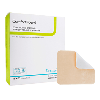 ComfortFoam™ Silicone Adhesive w/ Border Silicone Foam Dressing, 6 x 6 Inch | Quantity - 1x EA