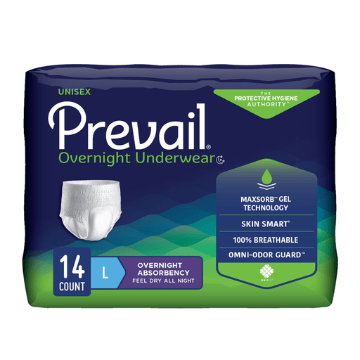 Prevail® Overnight Absorbent Underwear, Large | Quantity - 1x CS