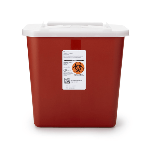 Sharps-A-Gator™ Sharps Container, 2 Gallon, 10-1/4 x 7 x 10-1/2 Inch | Quantity - 1x CS