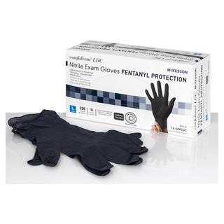 McKesson Confiderm® LDC Nitrile Exam Glove, Large, Black | Quantity - 1x BX