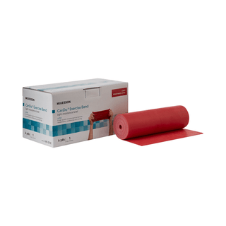 McKesson Exercise Resistance Band, Red, 5 Inch x 6 Yard, Light Resistance | Quantity - 1x EA