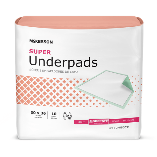 McKesson Super Moderate Absorbency Underpad, 30 x 36 Inch - 60 ct. | Quantity - 1x CS