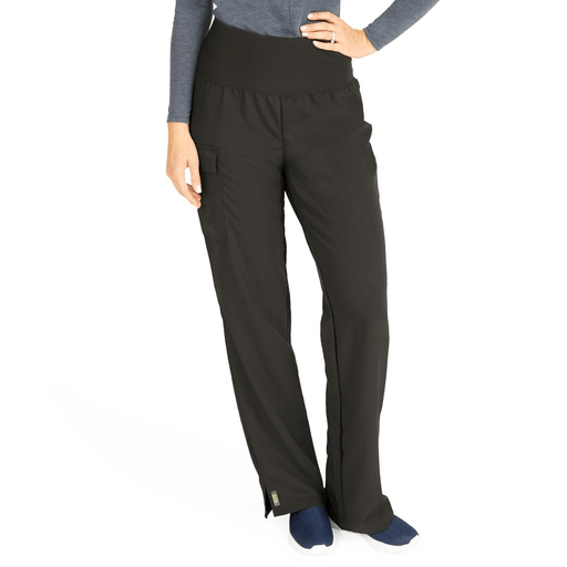 PANT SCRUB OCEAN AVE YOGA ELAST BLK LP | Quantity - 1x 1 Each / Each