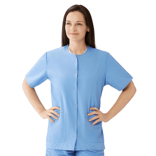 TOP SCRUB JEWEL-NECK 2PKT CEIL LG | Quantity - 1x 1 Each / Each