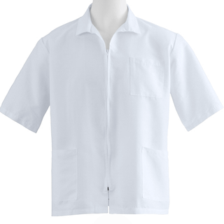 DBD-SMOCK UNISEX ZIP FRONT WHITE 2XL | Quantity - 1x 1 Each / Each