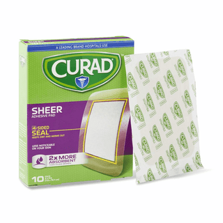 BANDAGE SHEER CURAD ADHESIVE 3 X4  10EA | Quantity - 1x 24 Box / Case