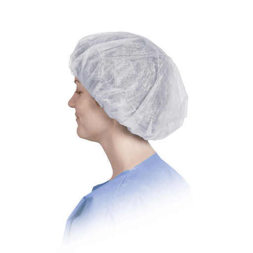 CAP BOUFFANT SPUNBOND WHITE 24 | Quantity - 1x 500 Each / Case