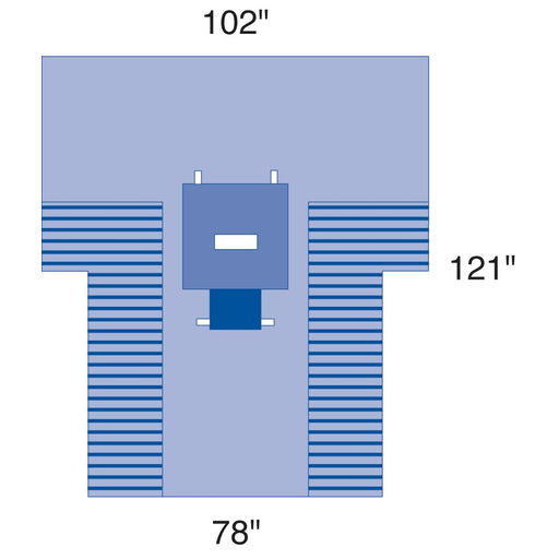 DRAPE LAPAROTOMY TRANSVERSE 50/CS