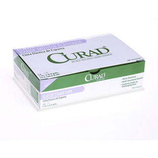 TAPE ELASTIC FOAM CURAD 1 X5.5YD LF 72/C | Quantity - 1x 72 Each / Case