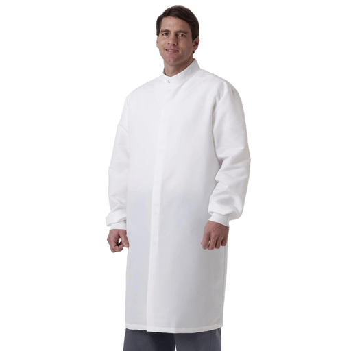 COAT LAB UNISEX WHITE BARRIER NO PKT SM | Quantity - 1x 1 Each / Each