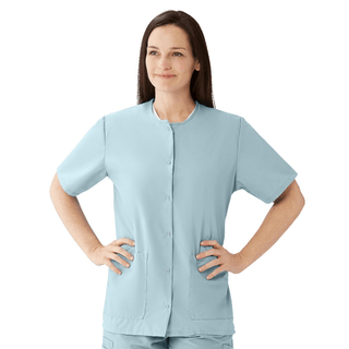 TOP SCRUB JEWEL-NECK 2PKT MISTY XL