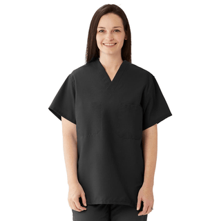 TOP SCRUB REV 2PKT BLACK MDL-CC 4XL