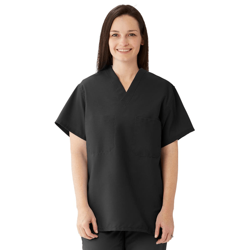 TOP SCRUB REV 2PKT BLACK MDL-CC 4XL
