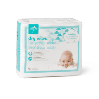 WIPE BABY DRY CLEANSING 10X12   50/BG | Quantity - 1x 500 Each / Case