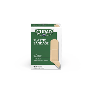 BANDAGE PLASTIC CURAD 3/4 X3  80CT | Quantity - 1x 24 Box / Case