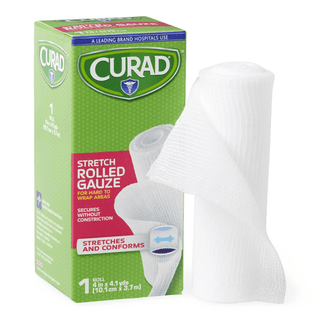 BANDAGE GAUZE CURAD ROLLED 4 X4.1YD 4/CT | Quantity - 1x 24 Box / Case