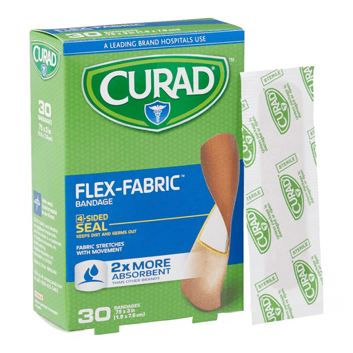 BANDAGE FABRIC CURAD 30CT 3/4X3 | Quantity - 1x 24 Box / Case