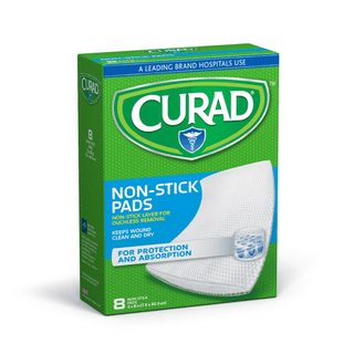 PAD NON-STICK CURAD 8X3 ST 8/BX 12BX | Quantity - 1x 12 Box / Case