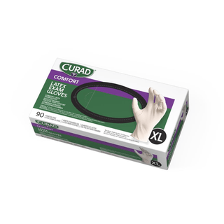 GLOVE EXAM LATEX CURAD PF XL | Quantity - 1x 90 Each / Box