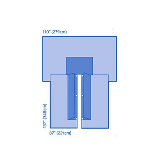 DRAPE CARDIOVASCULAR SPLIT ST 8/CS | Quantity - 1x 8 Each / Case