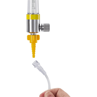 ADAPTER OXYGEN NIPPLE & NUT YELLOW | Quantity - 1x 50 Each / Box