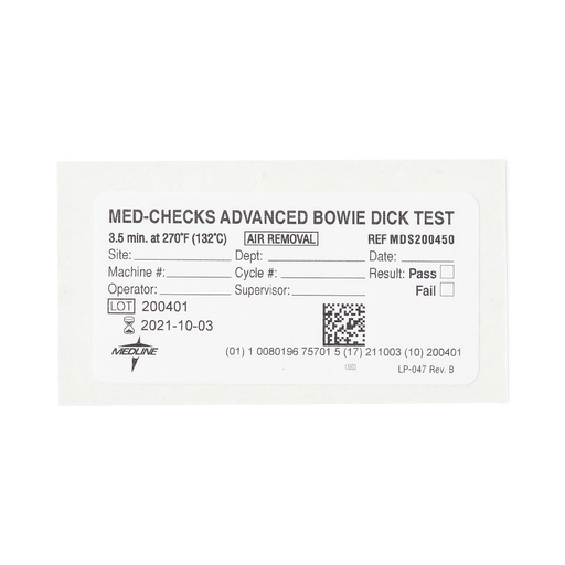 PACK TEST BOWIE DICK ADVANCED 4PK/30EA