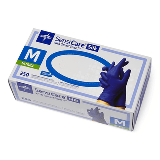 GLOVE EXAM PF NITRILE SILK W/FILM  MD | Quantity - 1x 250 Each / Box