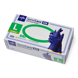 GLOVE EXAM PF NITRILE SILK W/FILM  LG | Quantity - 1x 250 Each / Box