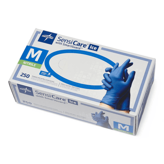 GLOVE EXAM NTRL SENSICARE-ICE W/FILM MD | Quantity - 1x 250 Each / Box