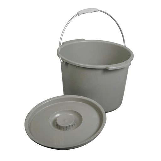 COMMODE BUCKET WITH LID & METAL HNDL | Quantity - 1x 6 Each / Case