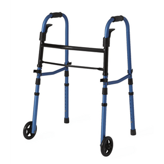 WALKER PADDLE FOLDING  5  WHEELS  BLUE | Quantity - 1x 1 Each / Case