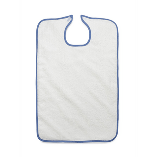 BIB ADULT TERRY 10 OZ WHITE 21X33 | Quantity - 1x 12 Each / Dozen