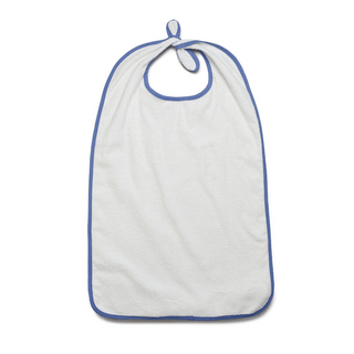 BIB ADULT TERRY TIE 12 OZ WHITE 21X38 | Quantity - 1x 12 Each / Dozen