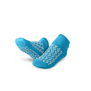 SLIPPER DOUBLE TREAD BLUE LARGE 1/PR