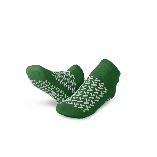 SLIPPER DOUBLE TREAD GREEN MEDIUM 1/PR