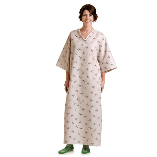 GOWN PATIENT TIESIDE GALAXY PRINT GREY | Quantity - 1x 12 Each / Dozen