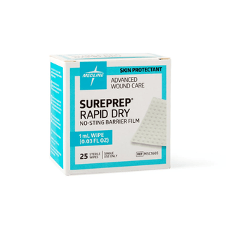 WIPE 1ML SUREPREP RAPID DRY NO-STG FILM | Quantity - 1x 100 Each / Case