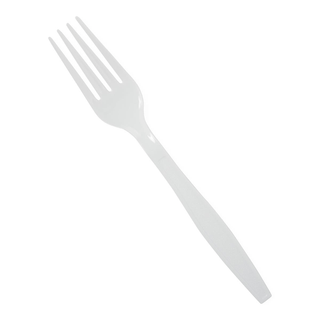 FORK PLASTIC 7IN WHITE HVY WT