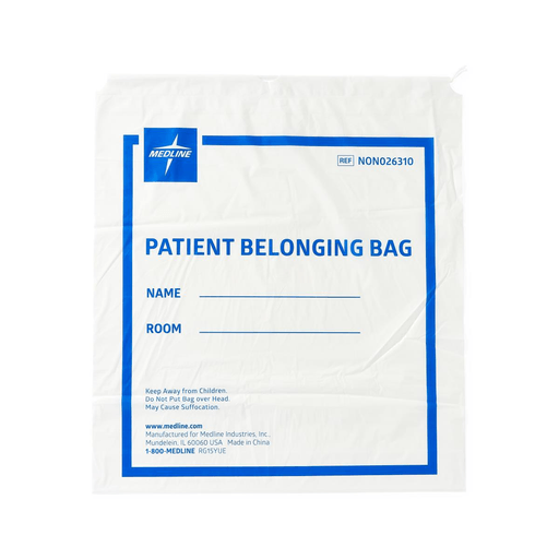 BAG PATIENT BELONG DRWSTRG 18X20 WHITE