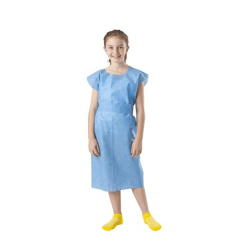 GOWN PEDIATRIC T/P/T BLUE 21X36IN | Quantity - 1x 50 Each / Case